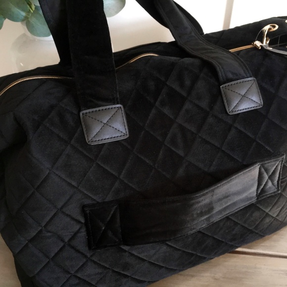 Joan & David Bags Nwt Joan David 2 Black Diamond Quilted Velvet